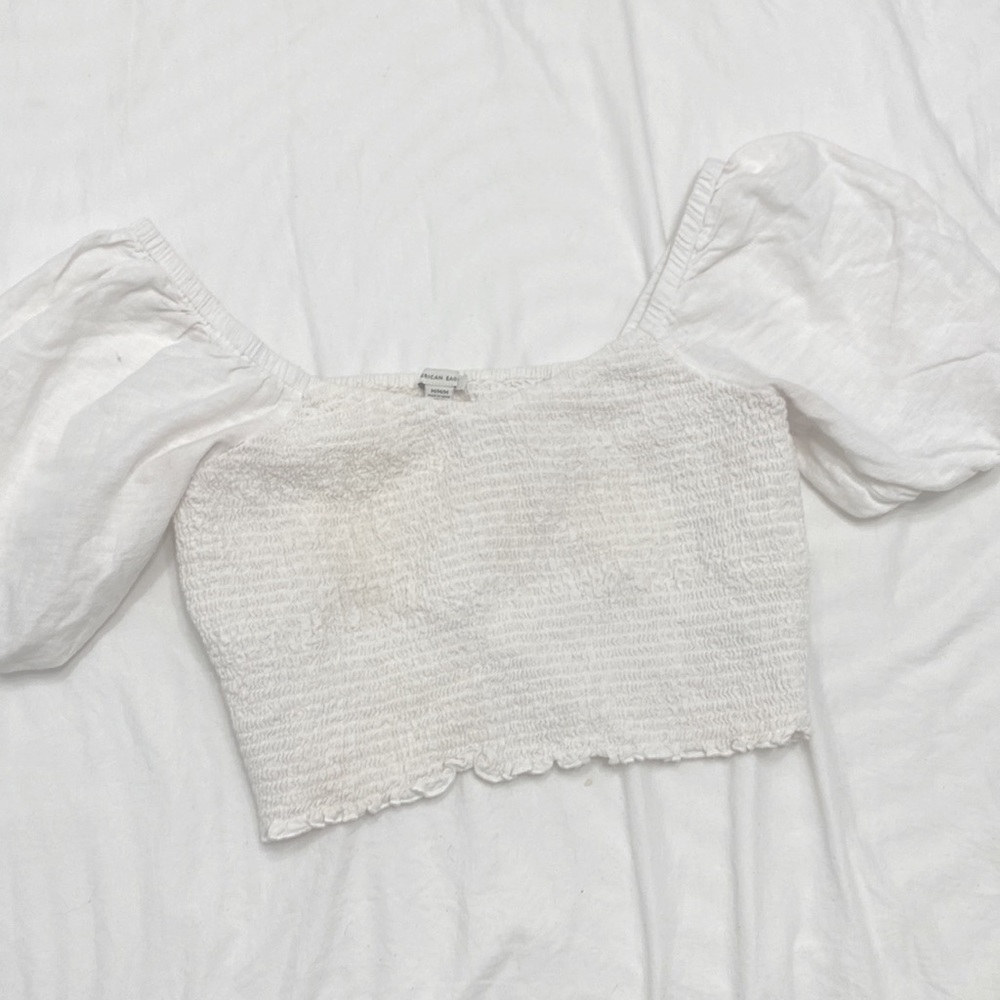 American Eagle White Crop Top